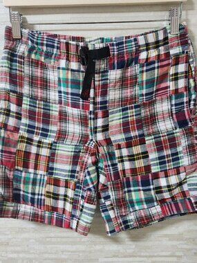 Olover Check Patchwork Half Pants